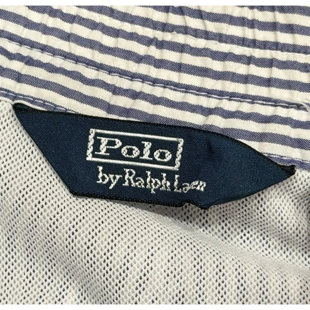 Polo Ralph Lauren Swim Trunks Mens Large Striped Nautical Lighthouse‎ Sailing